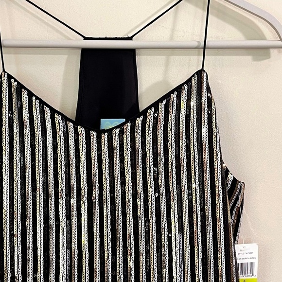 NWT CeCe Sequin Stripe Slip Dress - Picture 4 of 16